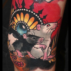 Татуировка крысята неотрадишнл